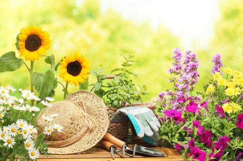 Investigator reviewing garden work during a complaint process