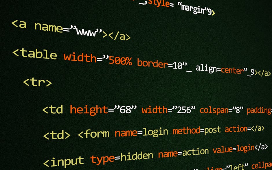 A person working on a laptop with a dark screen displaying lines of colorful code, possibly related to gardening or landscaping software. The individual is seated at a table, with their hands typing o